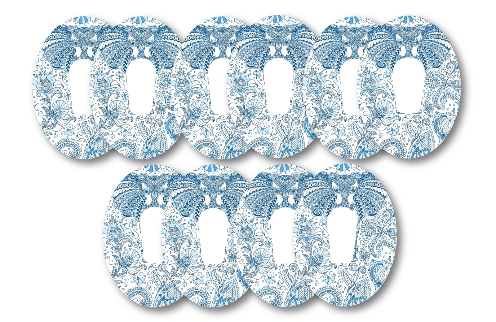 Blue Elephant Patch Pack for Dexcom G6 - 10 Pack diabetes CGMs and insulin pumps