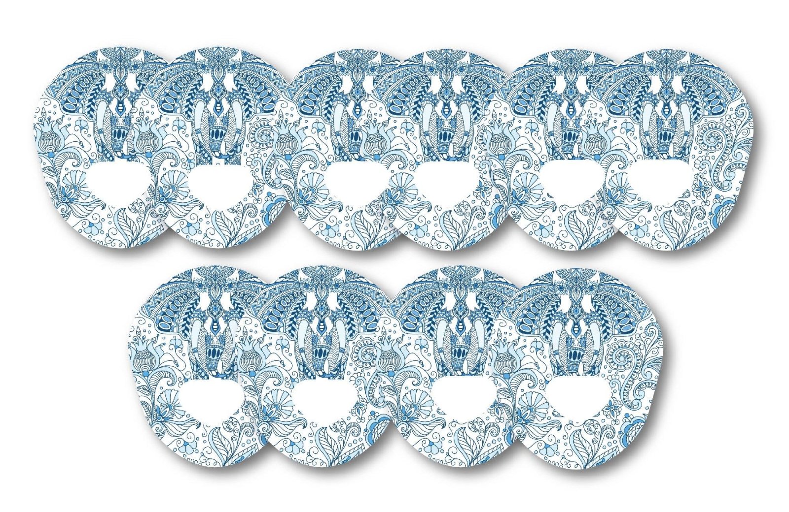 Blue Elephant Patch Pack for Guardian Enlite - 10 Pack diabetes CGMs and insulin pumps