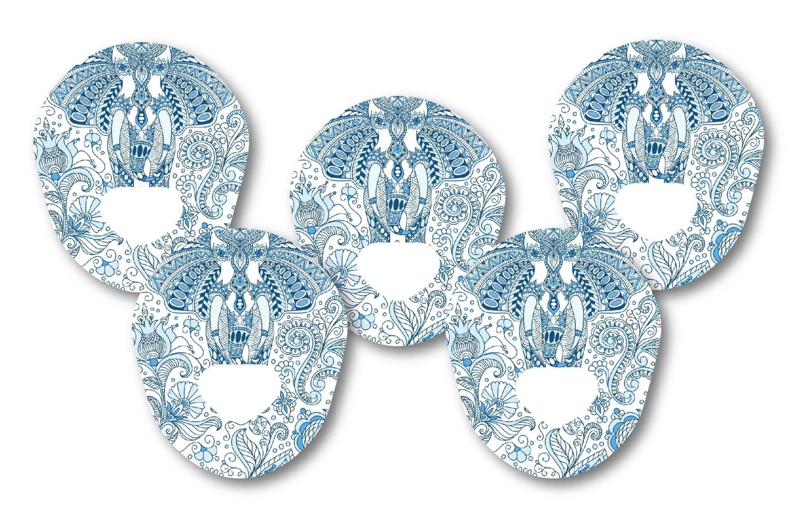 Blue Elephant Patch Pack for Guardian Enlite - 5 Pack diabetes CGMs and insulin pumps