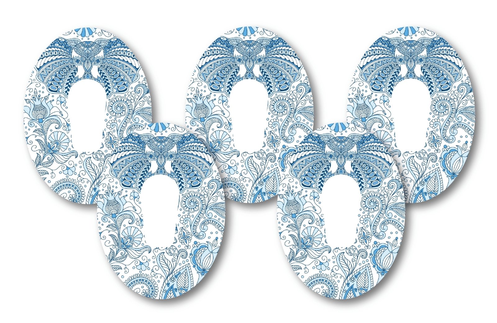 Blue Elephant Patch Pack for Dexcom G6 - 5 Pack diabetes CGMs and insulin pumps