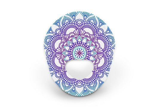 Blue Mandala Patch - Guardian Enlite for Single diabetes CGMs and insulin pumps