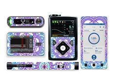 Blue Mandala Sticker for Novopen 4, 5, 6, or Echo diabetes supplies and insulin pumps