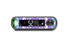 Blue Mandala Sticker for Novopen 4, 5, 6, or Echo diabetes supplies and insulin pumps