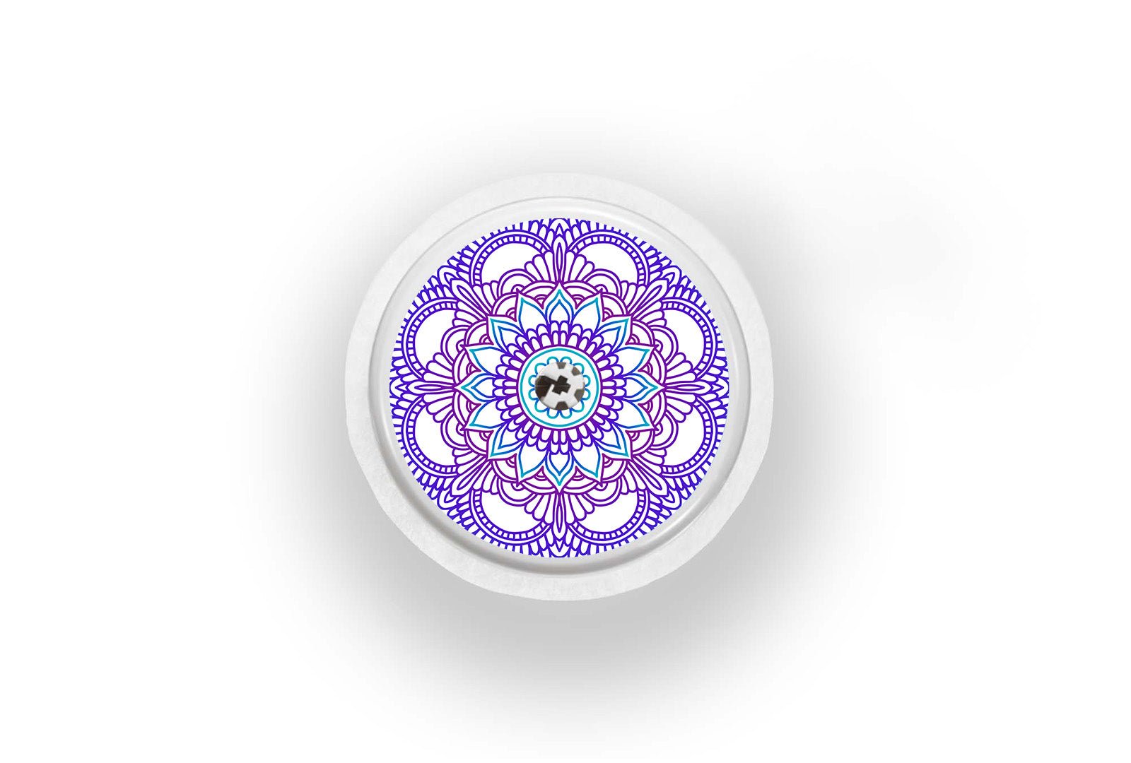 Blue Mandala Sticker for Novopen 4, 5, 6, or Echo diabetes supplies and insulin pumps