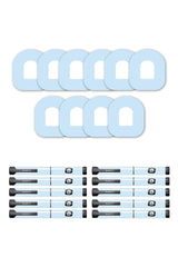 Blue Pastel Patches Matching Set for Omnipod diabetes CGMs and insulin pumps