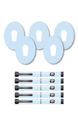 Blue Pastel Patches Matching Set for Dexcom G6 diabetes CGMs and insulin pumps
