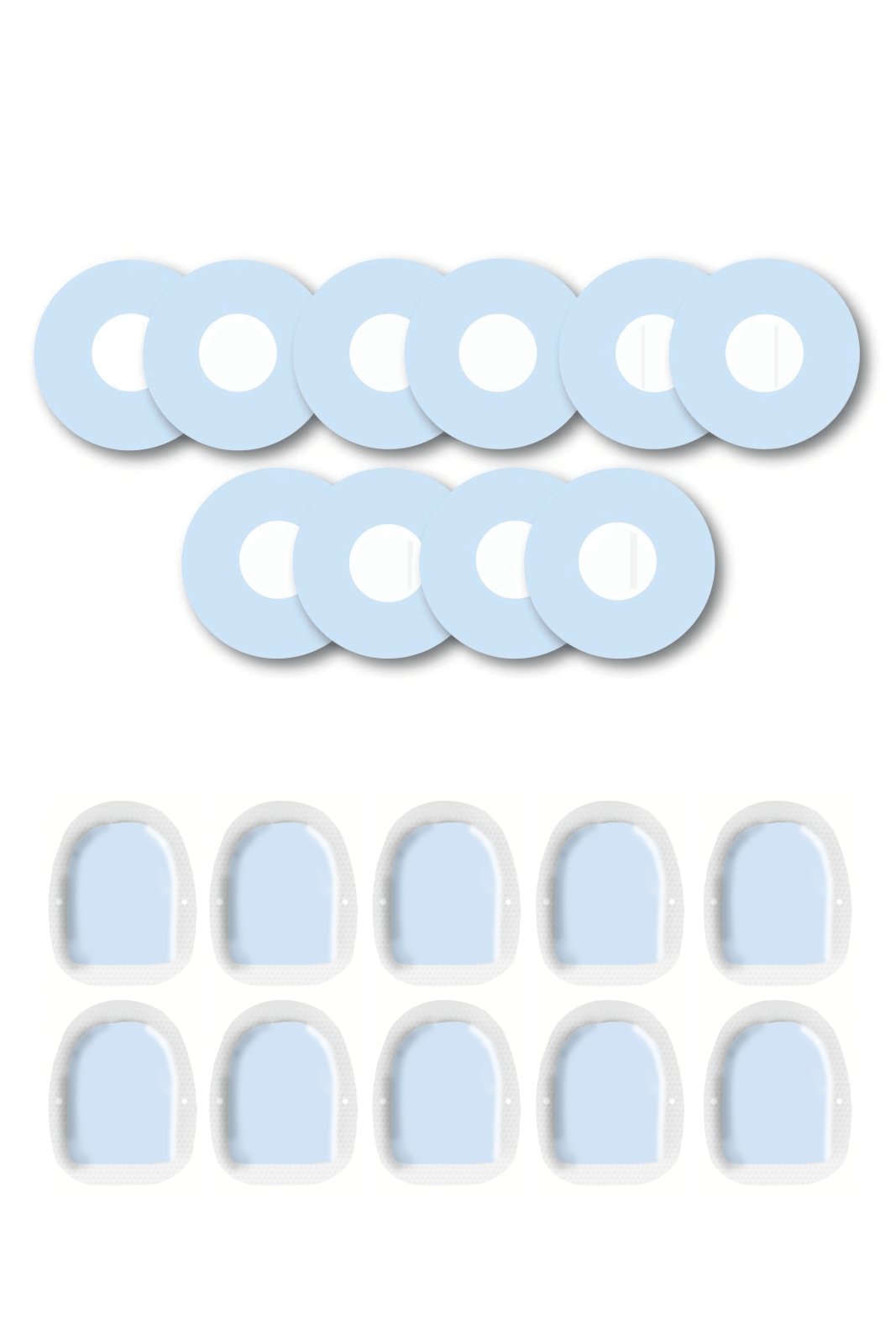 Blue Pastel Patches Matching Set for Freestyle Libre diabetes CGMs and insulin pumps