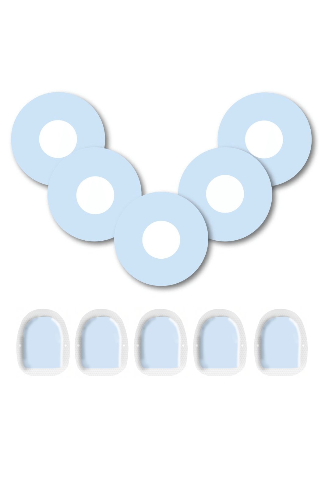 Blue Pastel Patches Matching Set for Freestyle Libre diabetes CGMs and insulin pumps