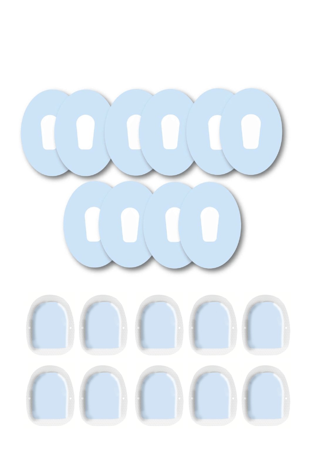 Blue Pastel Patches Matching Set for Dexcom G6 diabetes CGMs and insulin pumps