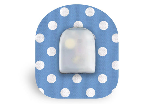 Blue Polka Dot Patch - Omnipod for Omnipod diabetes CGMs and insulin pumps