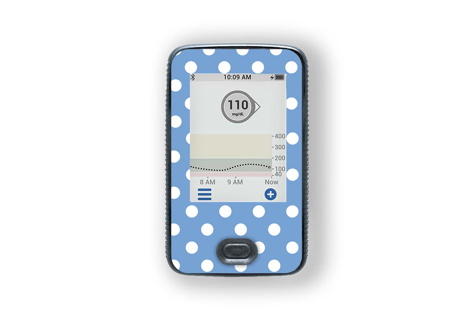 Blue Polka Dot Sticker - Dexcom G6 / One Receiver for diabetes supplies and insulin pumps