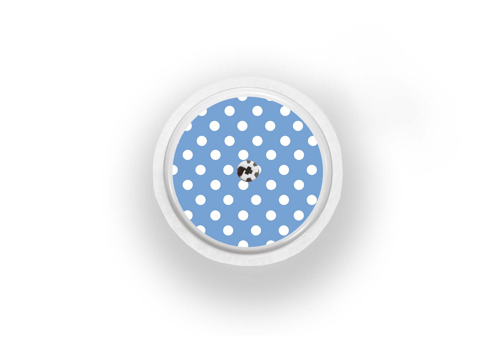 Blue Polka Dot Sticker for Novopen 4, 5, 6, or Echo diabetes supplies and insulin pumps