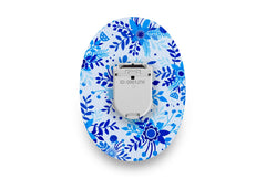 Bright Blue Bloom Patch for Glucomen Day diabetes CGMs and insulin pumps
