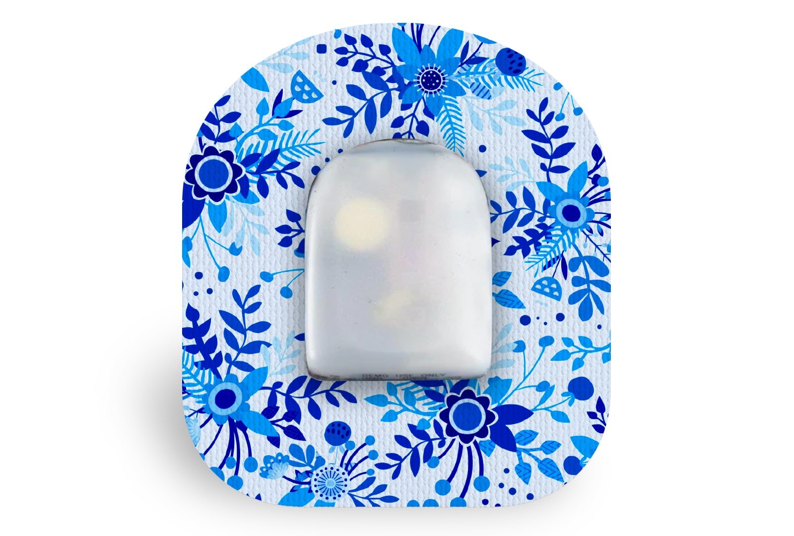 Bright Blue Bloom Patch - Omnipod for Single diabetes CGMs and insulin pumps