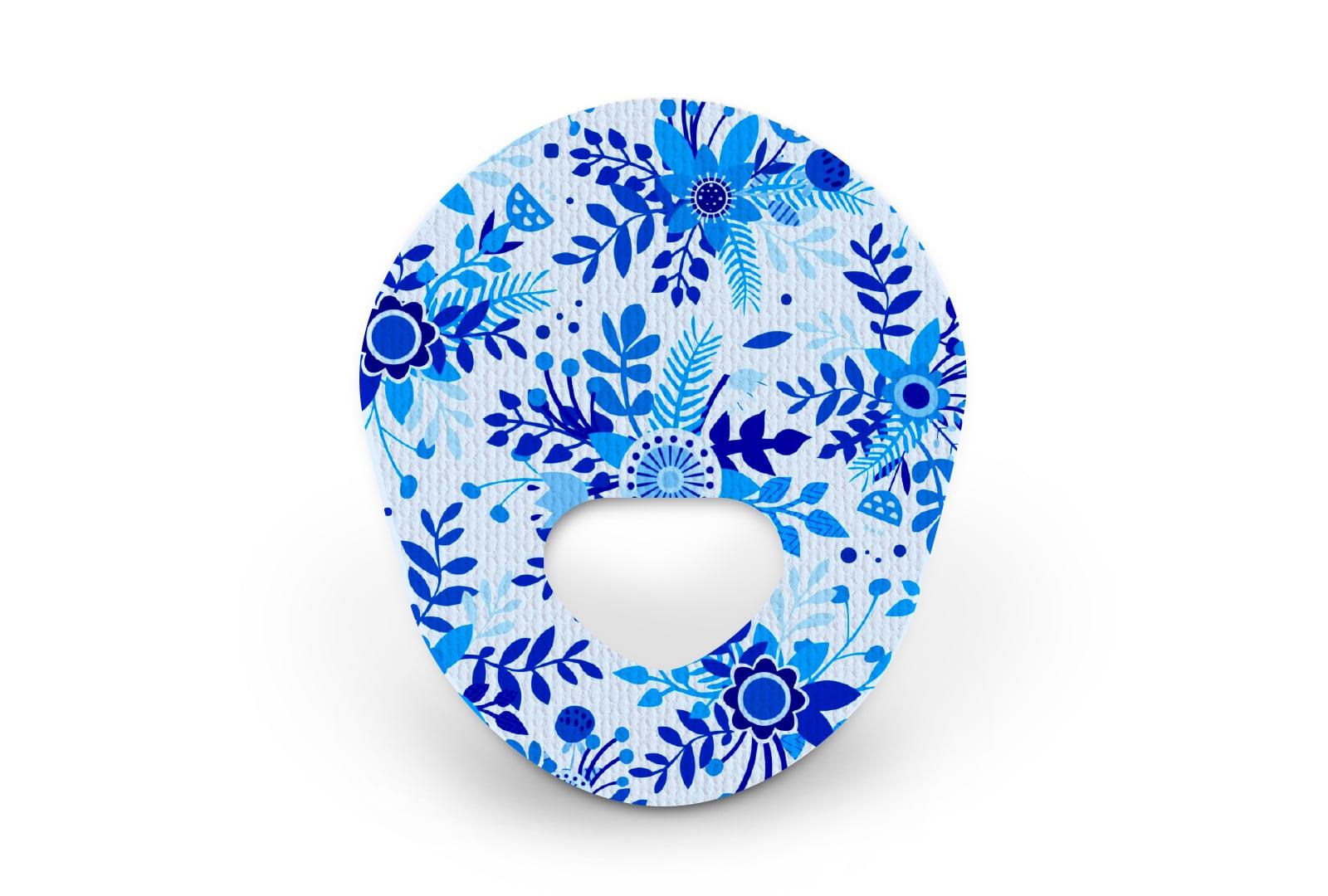 Bright Blue Bloom Patch for Guardian 3 diabetes CGMs and insulin pumps