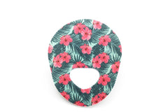 Bright Red Flowers Patch - Guardian Enlite for Single diabetes CGMs and insulin pumps