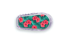 Bright Red Flowers Sticker - Dexcom G6 / One Sensor for diabetes CGMs and insulin pumps
