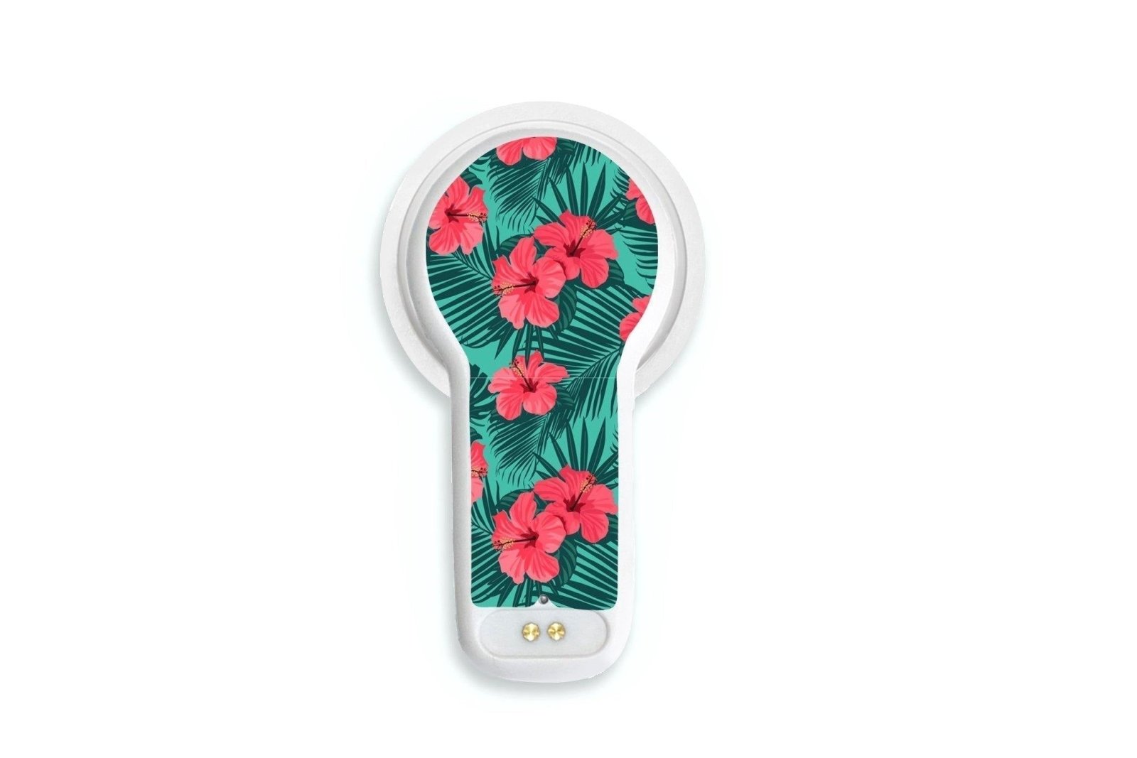 Bright Red Flowers Sticker - MiaoMiao2 for diabetes CGMs and insulin pumps