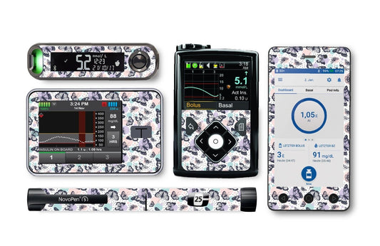 Butterfly Sticker for Novopen 4, 5, 6, or Echo diabetes CGMs and insulin pumps