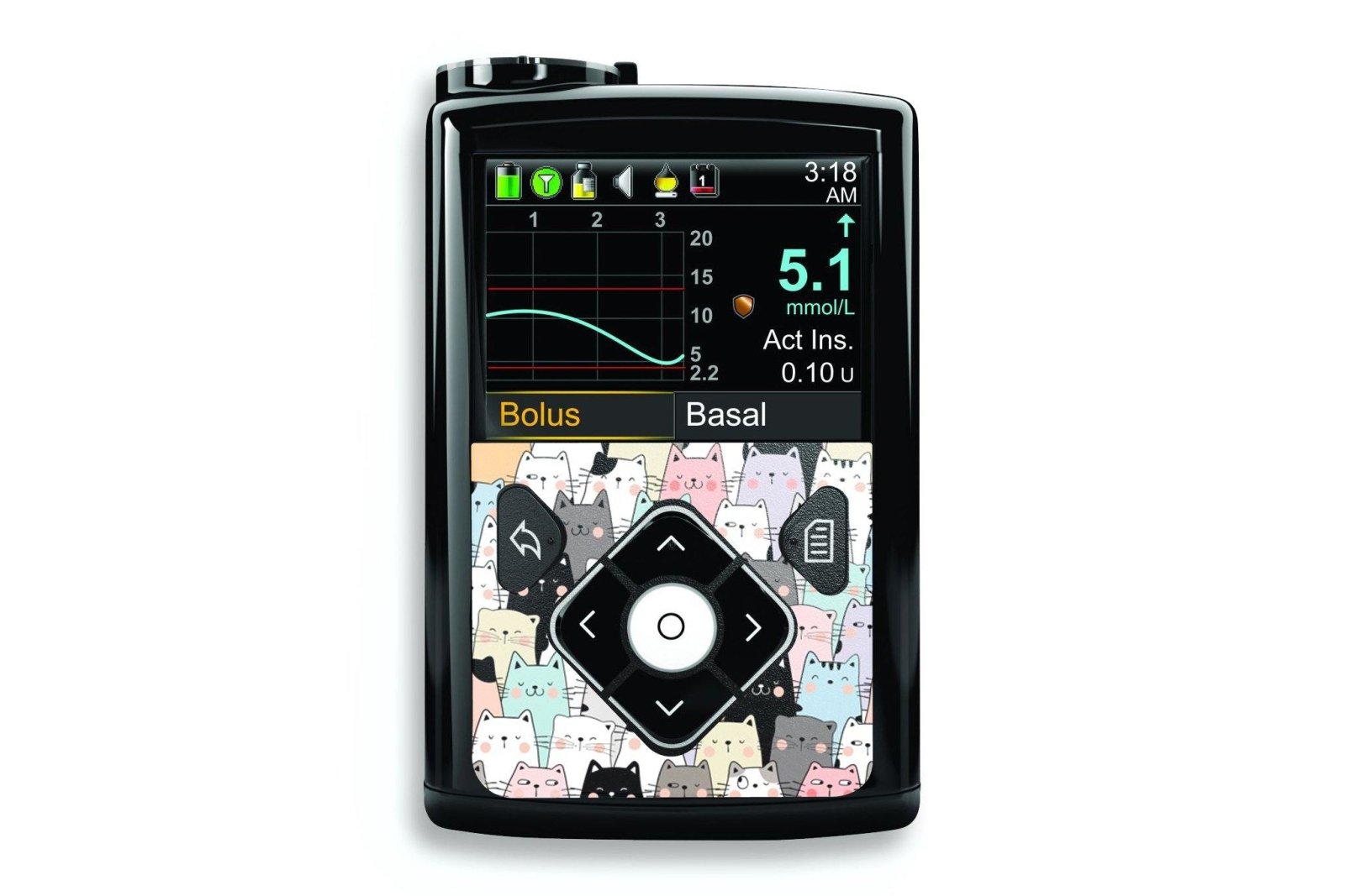 Cat Sticker - Medtronic Minimed 640g, 680g, 780g for diabetes CGMs and insulin pumps