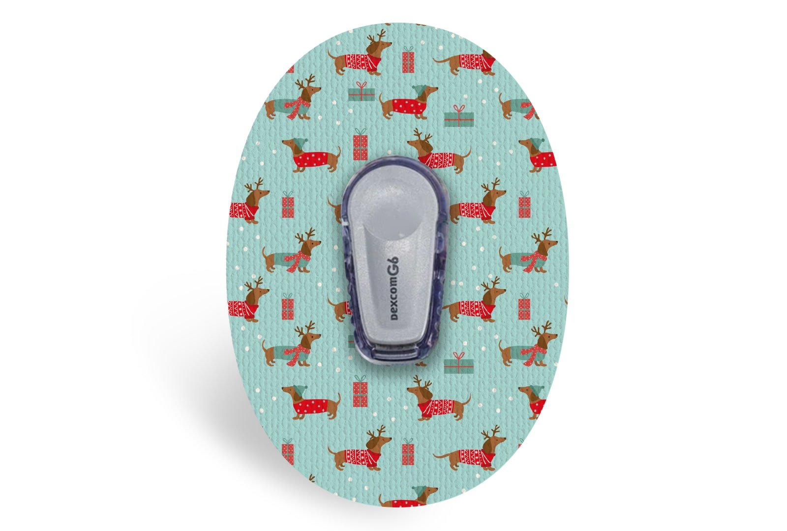 Christmas Puppy Patch - Dexcom G6 / One for Single diabetes CGMs and insulin pumps