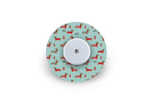 Christmas Puppy Patch for Freestyle Libre 2 diabetes CGMs and insulin pumps