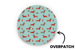 Christmas Puppy Patch for Freestyle Libre 3 diabetes CGMs and insulin pumps