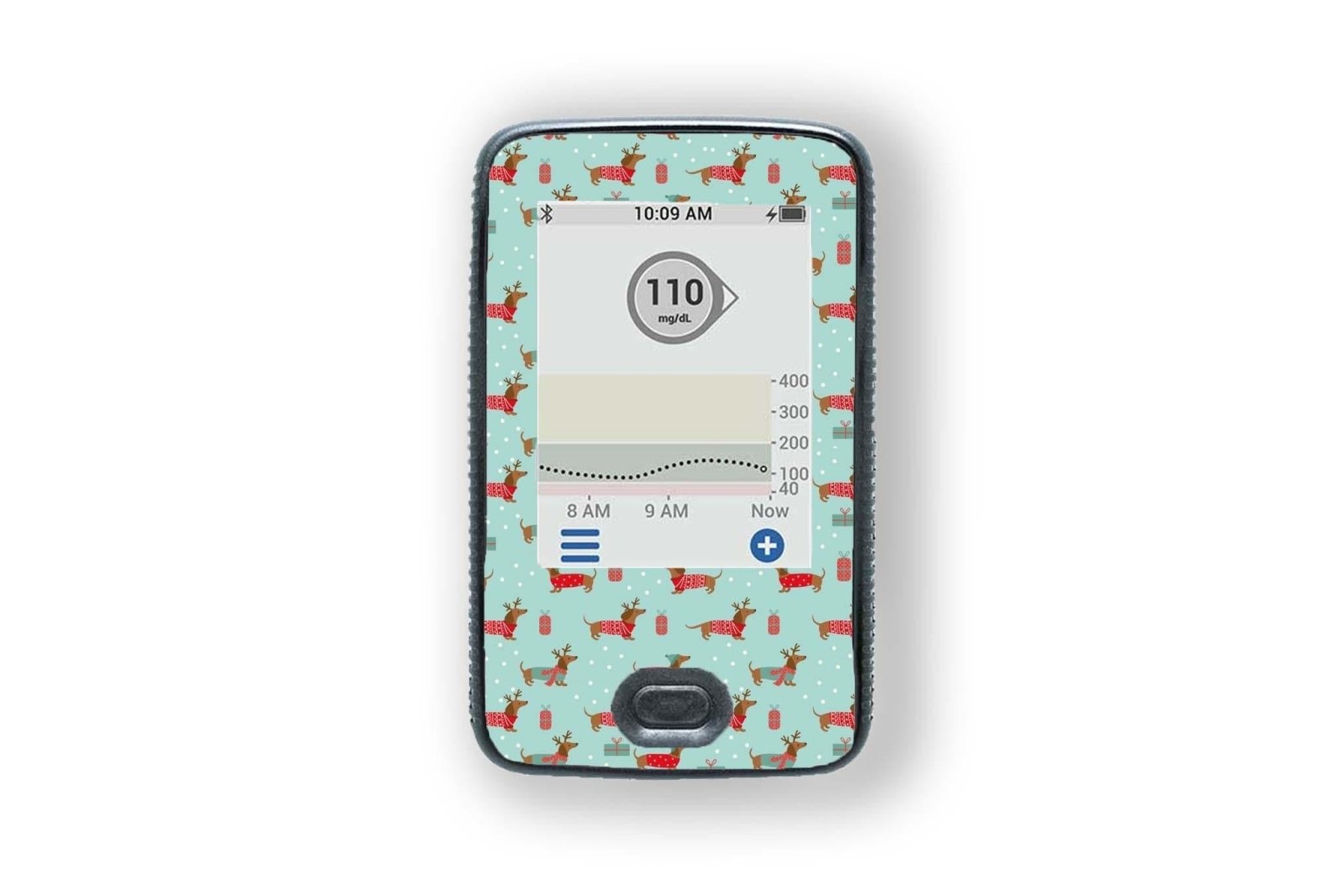 Christmas Puppy Stickers for Dexcom G6 / One Receiver diabetes CGMs and insulin pumps