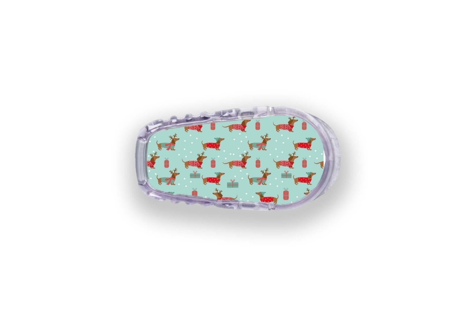 Christmas Puppy Stickers for Dexcom G6 / One Sensor diabetes CGMs and insulin pumps