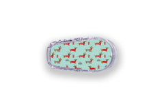 Christmas Puppy Stickers for Dexcom G6 / One Sensor diabetes CGMs and insulin pumps