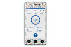 Colourful Feathers Sticker - Omnipod Dash PDM for diabetes CGMs and insulin pumps