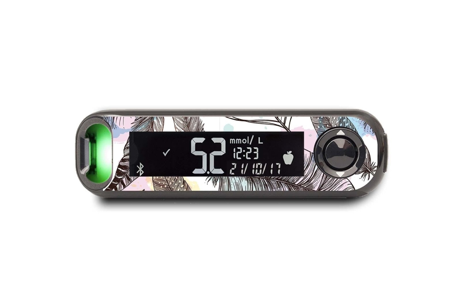 Colourful Feathers Sticker for Contour Next One diabetes CGMs and insulin pumps