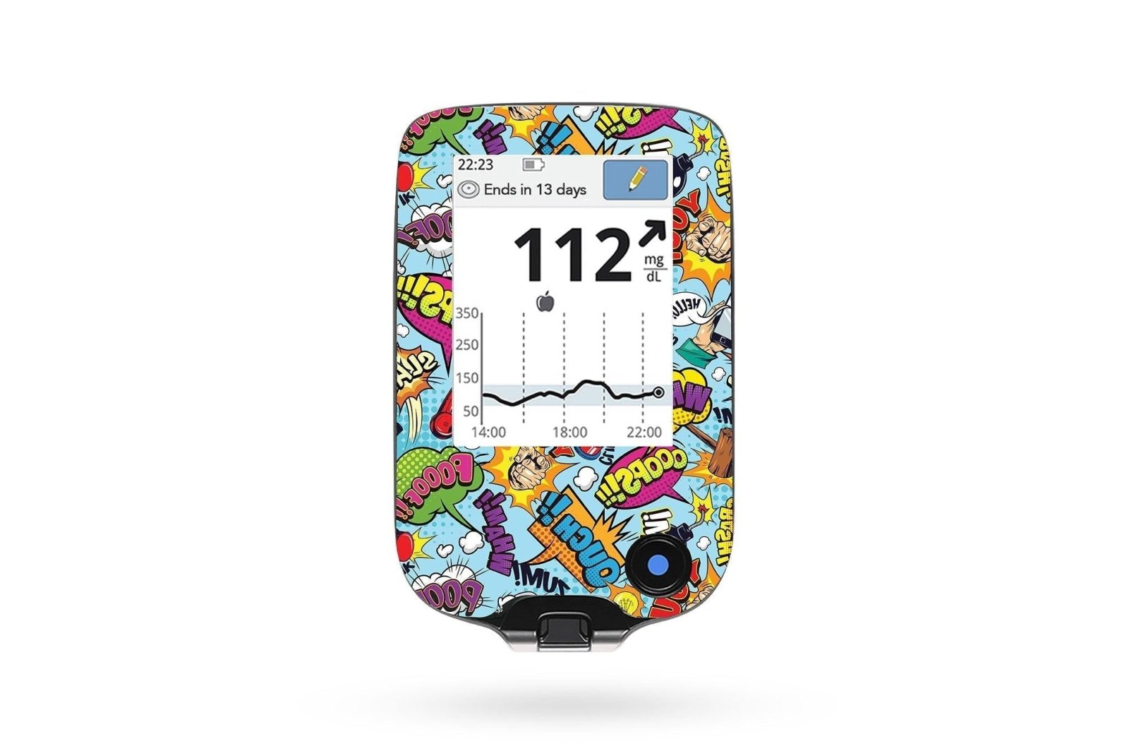 Comic Sticker for Freestyle Libre Reader diabetes CGMs and insulin pumps