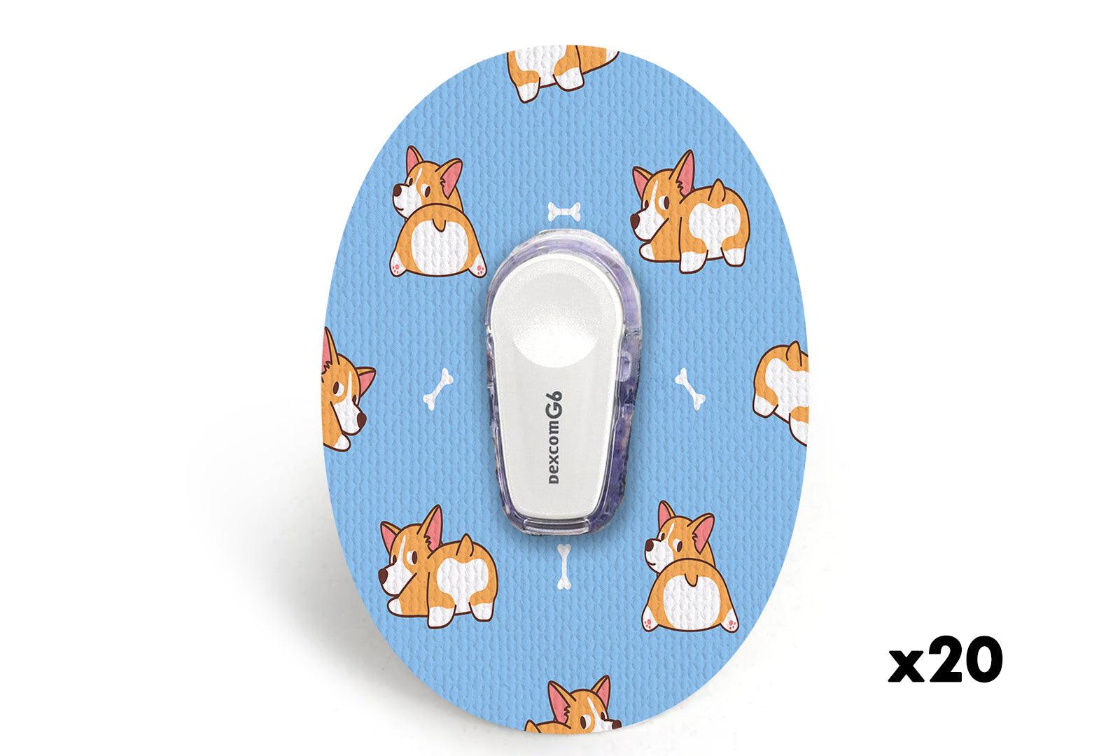 Corgi Patch for Dexcom G6 / One diabetes CGMs and insulin pumps