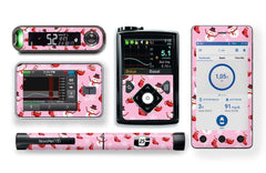 Cosy Christmas Stickers for Novopen 4, 5, 6, or Echo diabetes CGMs and insulin pumps