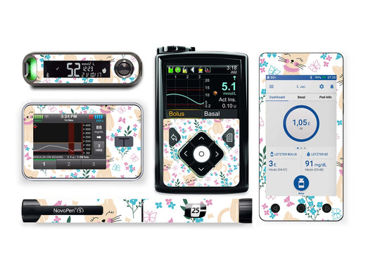 Cute Kitten Sticker for Novopen 4, 5, 6, or Echo diabetes supplies and insulin pumps