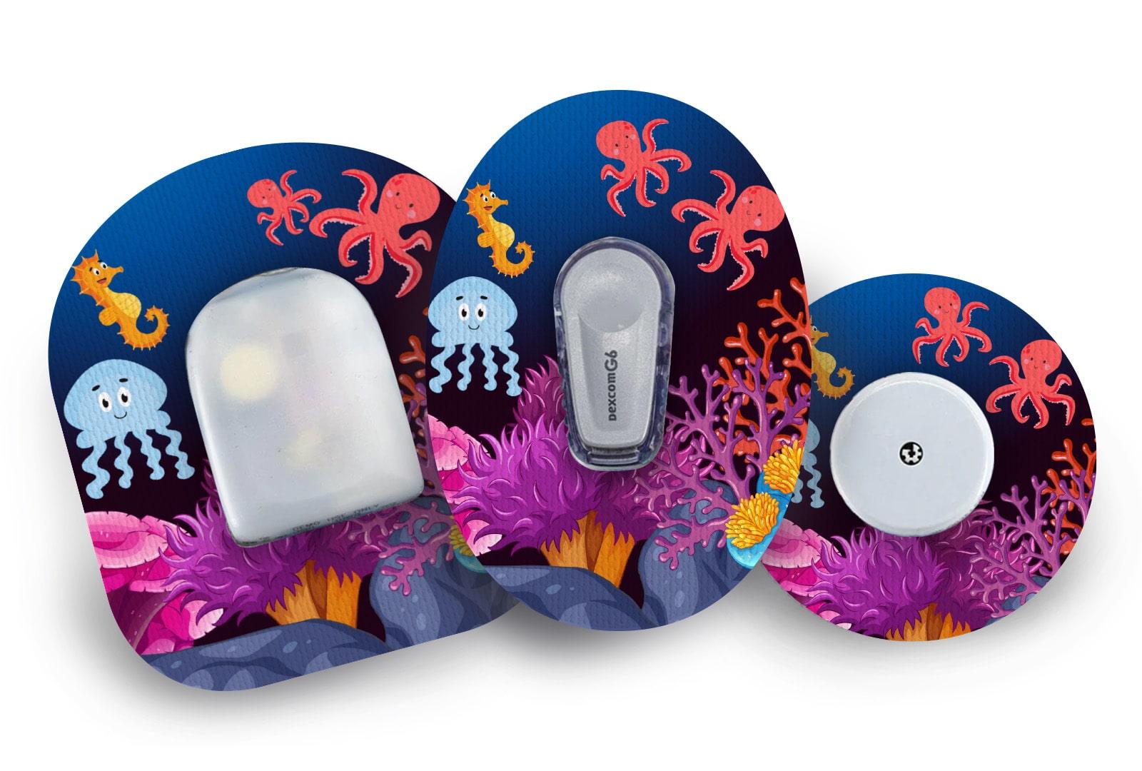 Cute Octopus Patch for Freestyle Libre 2 diabetes CGMs and insulin pumps