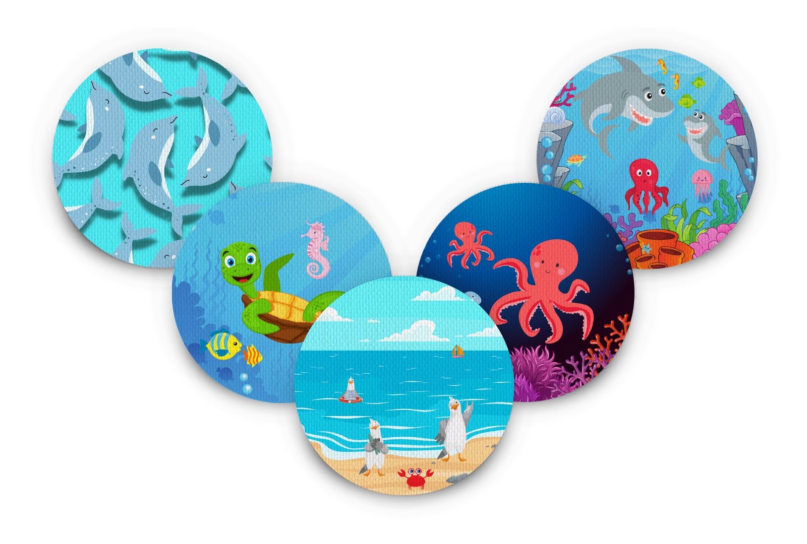 Deep Sea Patch Pack for Overpatch diabetes CGMs and insulin pumps