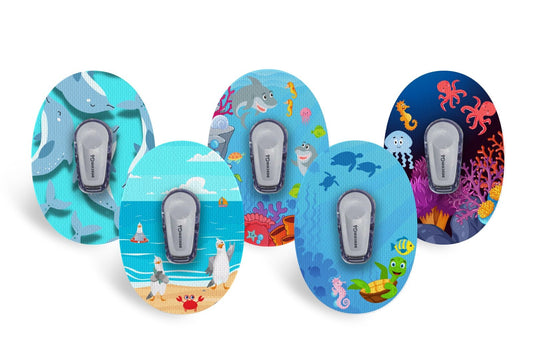 Deep Sea Patch Pack for Dexcom G6 diabetes CGMs and insulin pumps