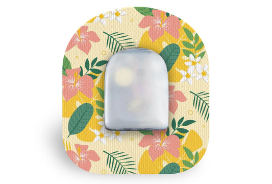 Delightful Flowers Patch - Omnipod for Single diabetes CGMs and insulin pumps