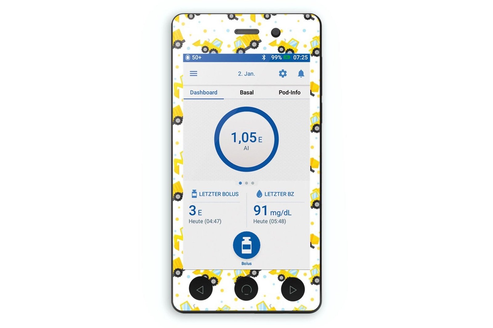 Digger Sticker - Omnipod Dash PDM for diabetes CGMs and insulin pumps