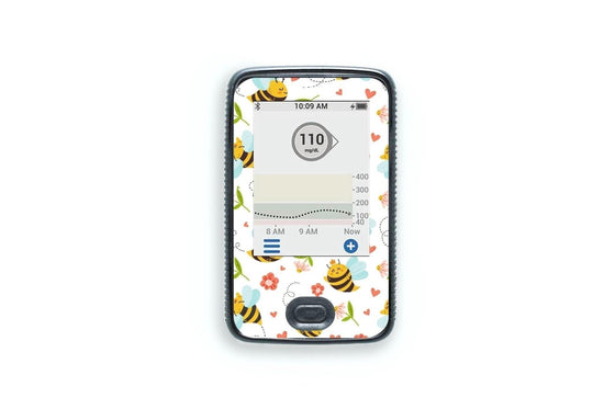 Don't Worry Bee Happy Sticker - Dexcom G6 Receiver for diabetes CGMs and insulin pumps