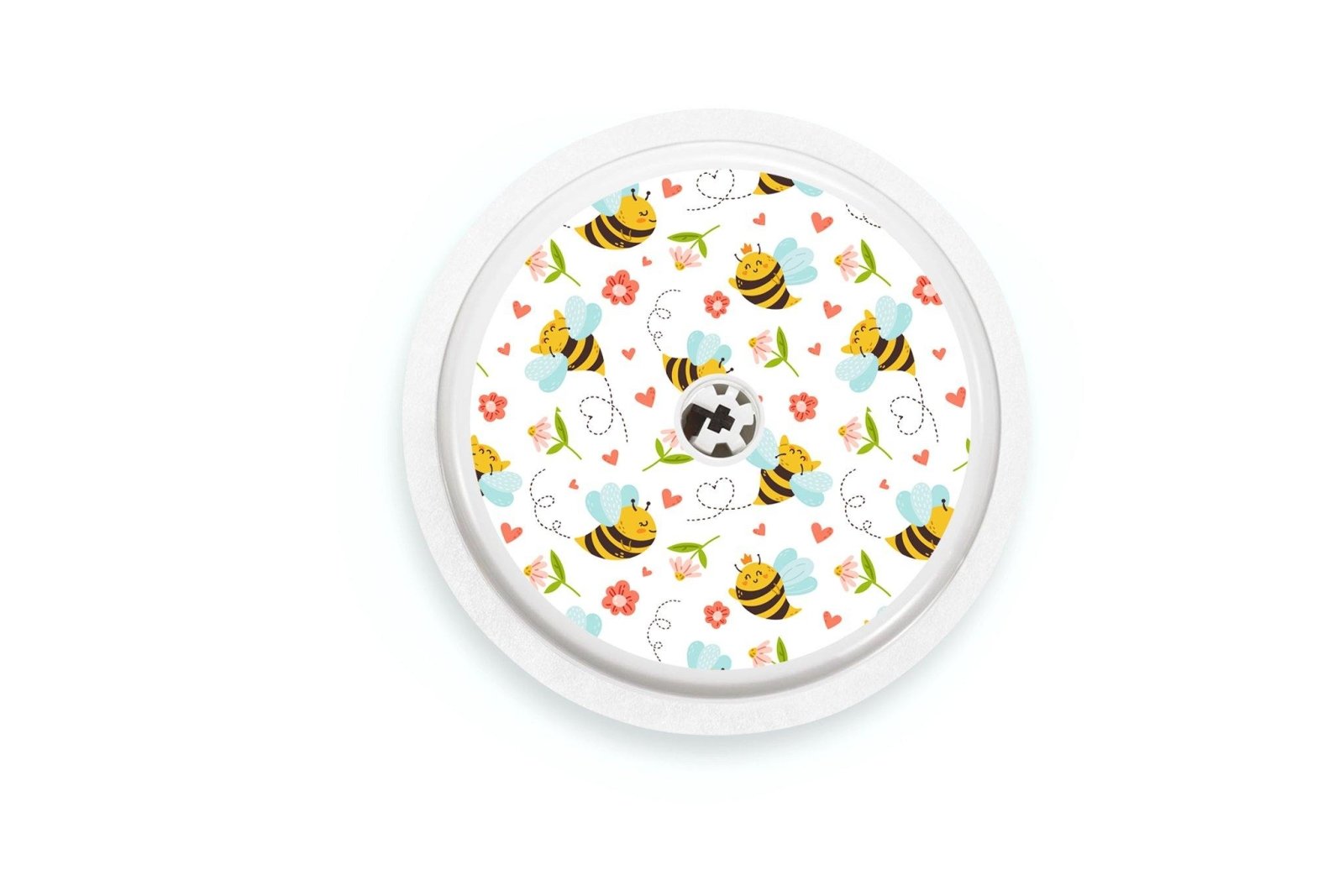 Don't Worry Bee Happy Sticker - Freestyle Libre 1, 2, or 2+ for diabetes CGMs and insulin pumps