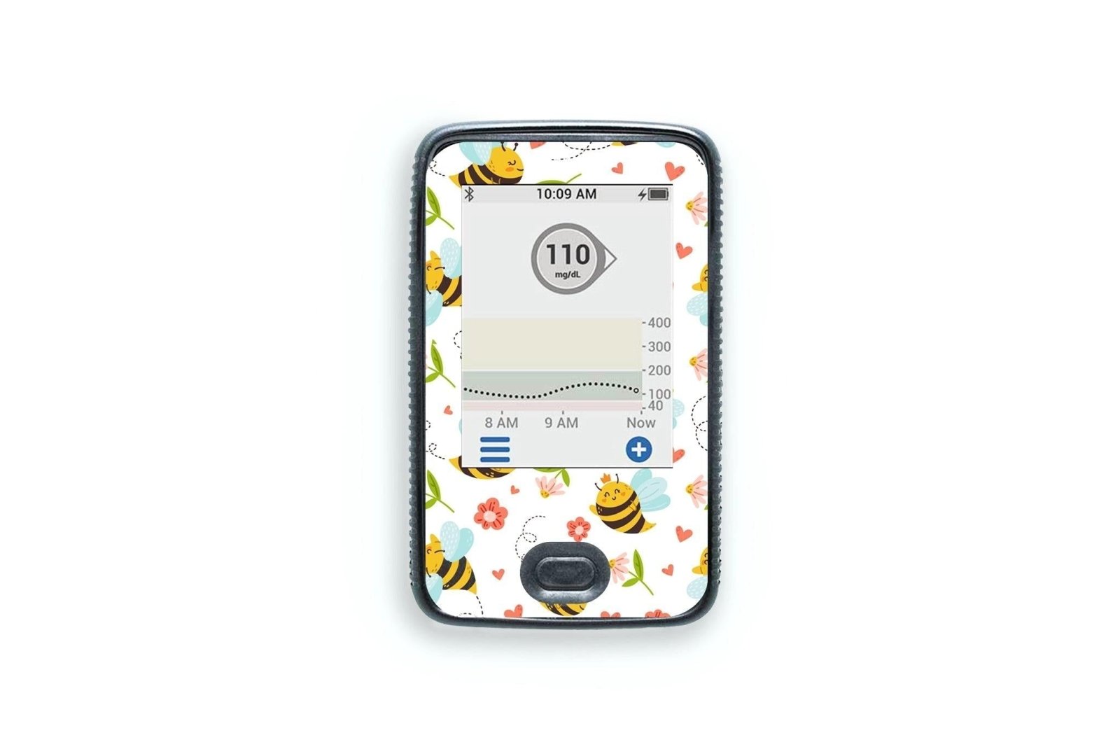 Don't Worry Bee Happy Sticker for Dexcom G6 / One Receiver diabetes CGMs and insulin pumps