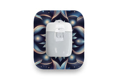 Dreamy Blue Flowers Patch - Medtrum Pump for Single diabetes supplies and insulin pumps