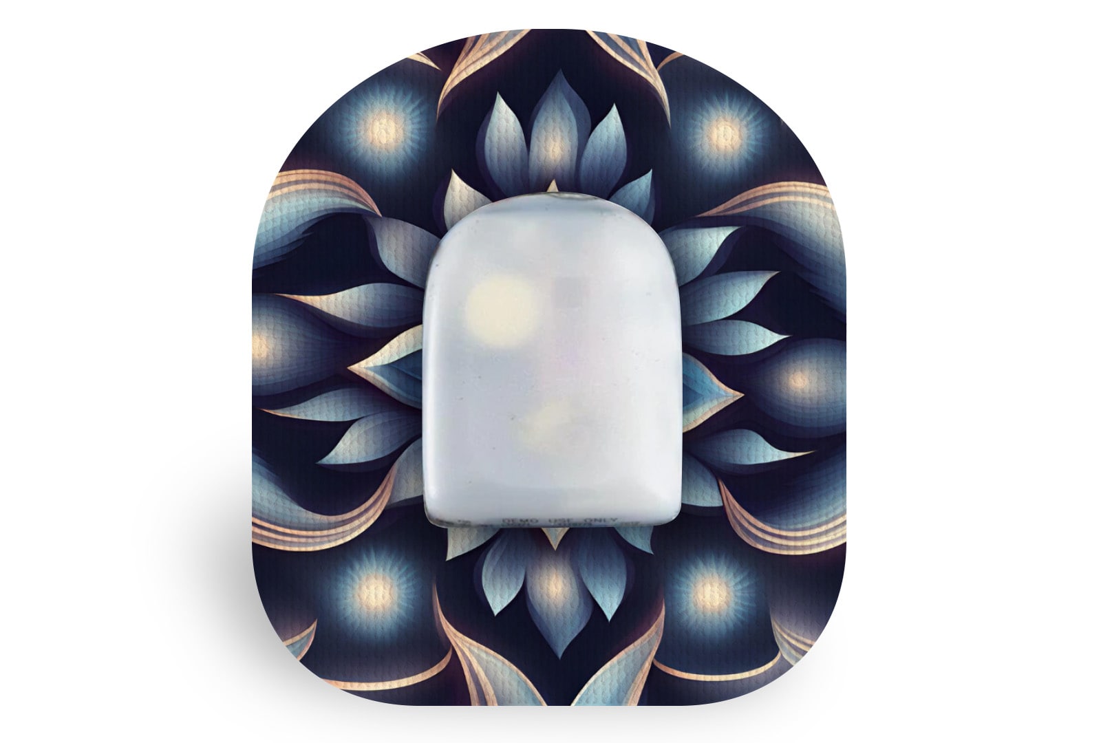 Dreamy Blue Flowers Patch - Omnipod for Single diabetes supplies and insulin pumps