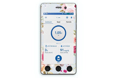 Elegant Flowers Sticker for Omnipod Dash PDM diabetes CGMs and insulin pumps