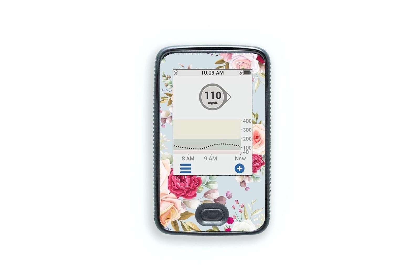 Elegant Flowers Sticker for Dexcom G6 / One Receiver diabetes CGMs and insulin pumps