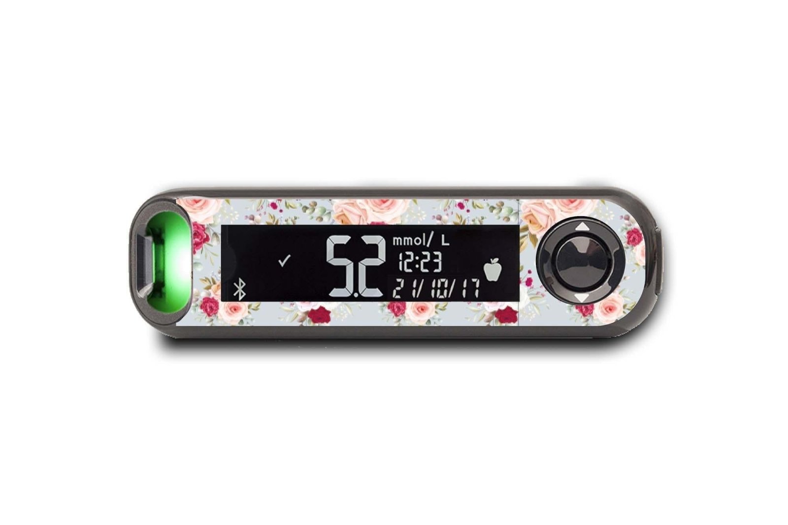 Elegant Flowers Sticker for Contour Next One diabetes CGMs and insulin pumps