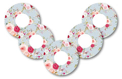 Elegant Roses Patch Pack for Freestyle Libre - 5 Pack diabetes CGMs and insulin pumps